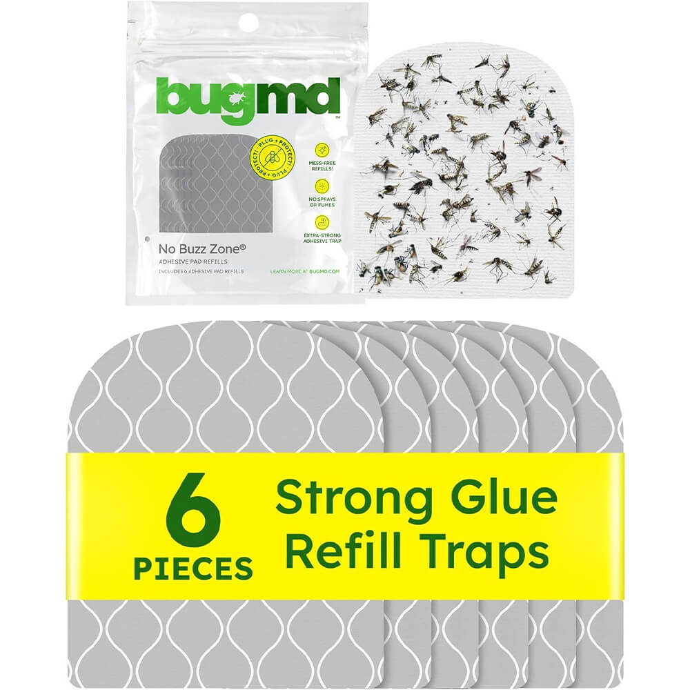 BugMD No Buzz Zone Trap Refills | Pack of 6 PermaGlue Pads