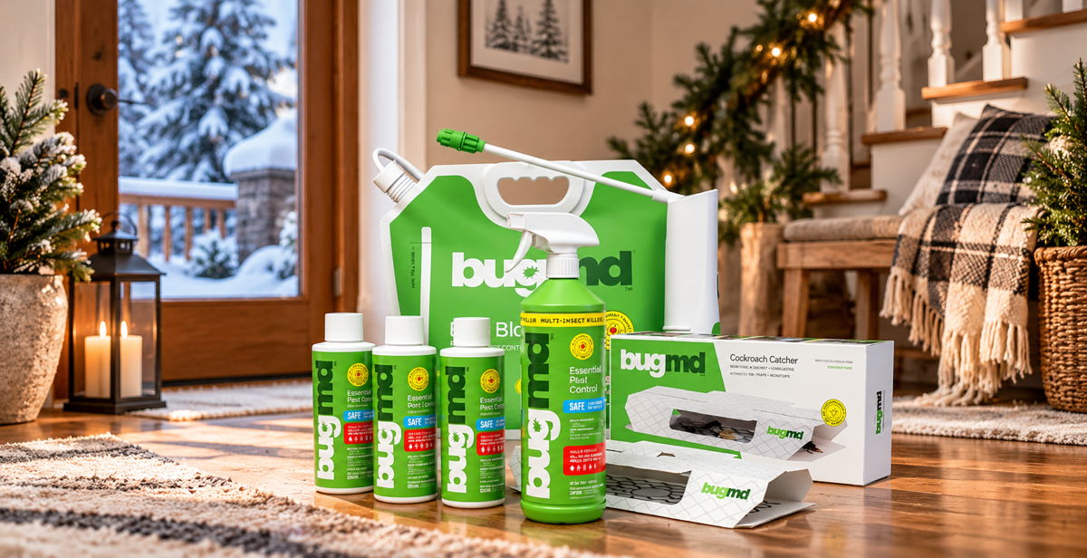 BugMD Essential Pest Control kit in a living room